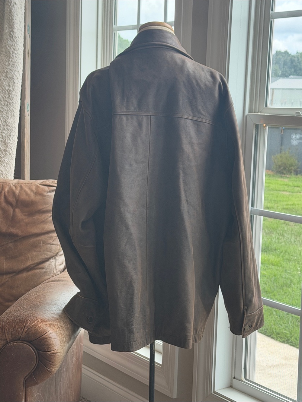 Eddie Bauer Full Grain Brown Suede Chore Field Coat - Picture 2 of 8